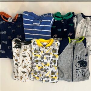 LOT! GUC! 7 Pairs of 6-9M Boys Pajamas PJs